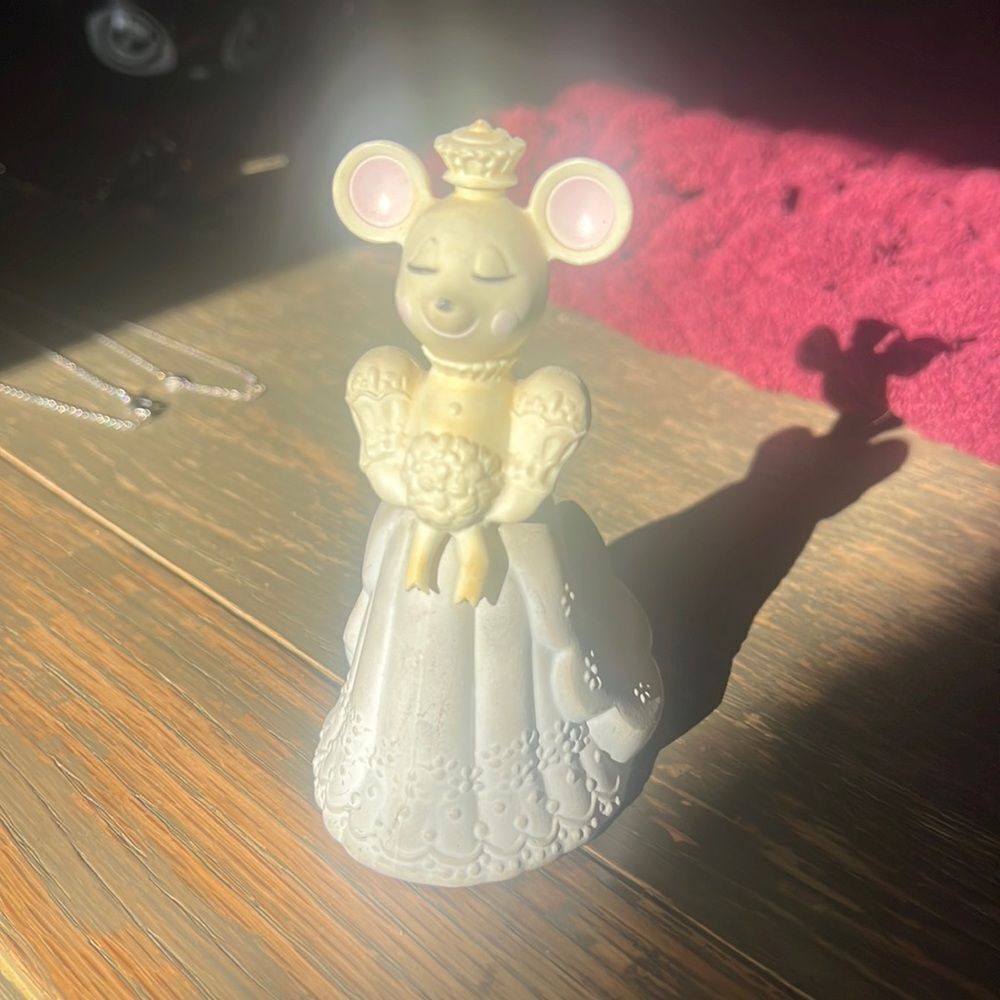 Vintage Avon church mouse bride cologne bottle